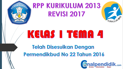 RPP Kelas 1 Tema 4 Kurikulum 2013 Revisi 2017