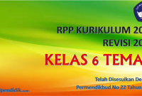 RPP Kelas 6 Tema 5 Kurikulum 2013 Revisi 2018