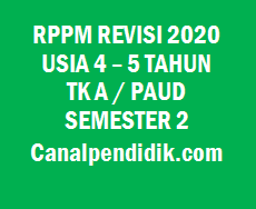 RPPM TK A / PAUD Umur 4-5 Tahun Semester 2