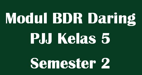 Modul BDR Daring PJJ Kelas 5 Semester 2 Tema 6,7,8 dan 9